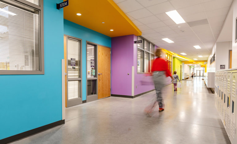 Multicolor hallway