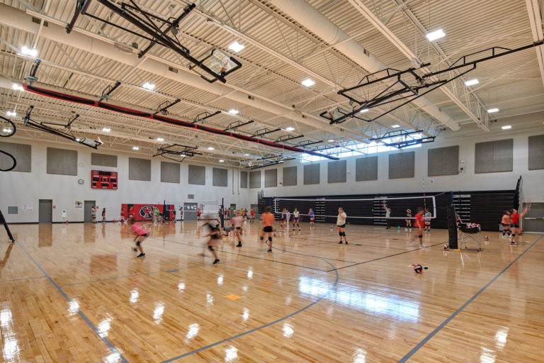 Gymnasium with students