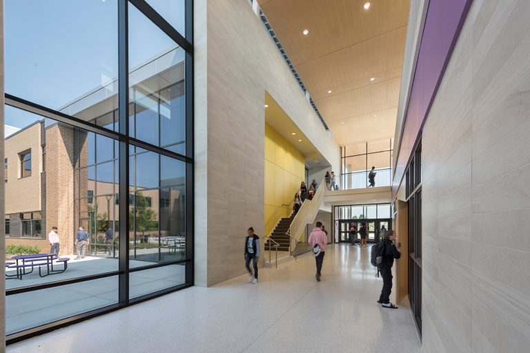 Circulation corridor with second story staircase