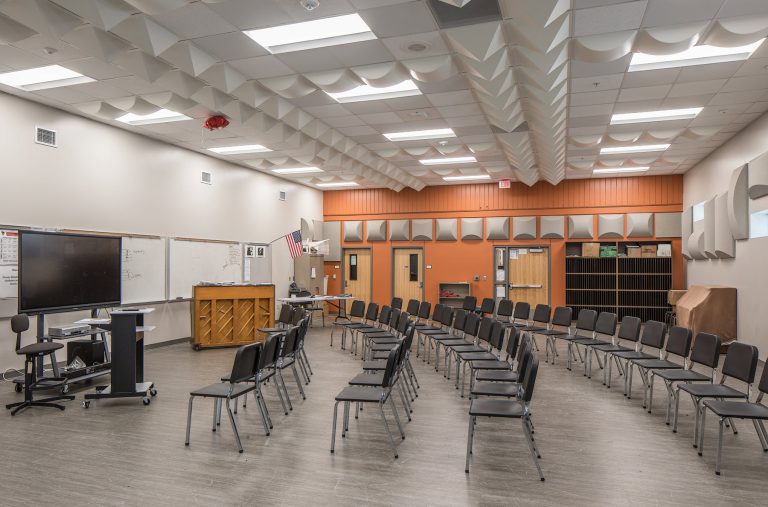 Music room with chairs