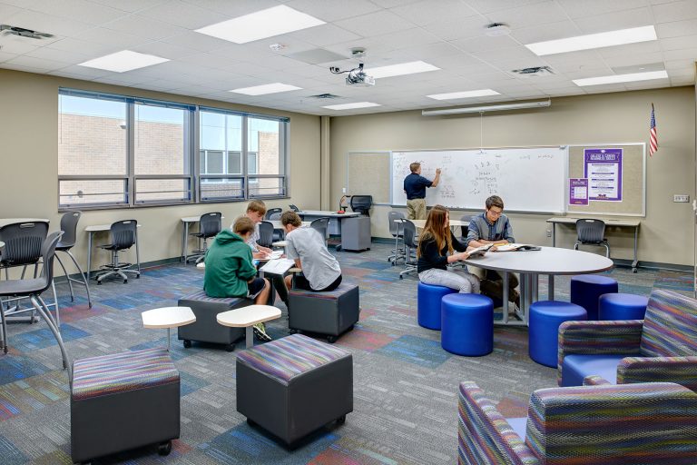 Classroom with flexible seating