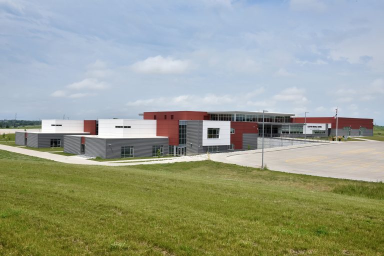 Exterior wide shot of building