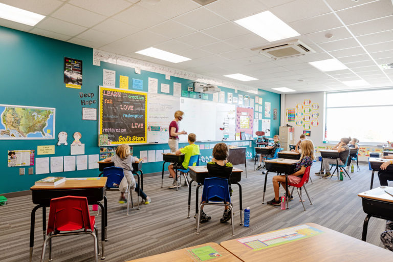 Classroom with students