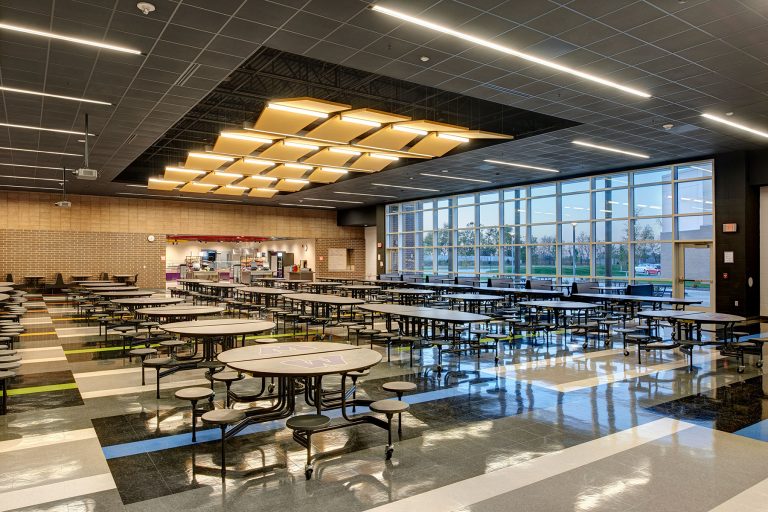 Cafeteria with abundant windows