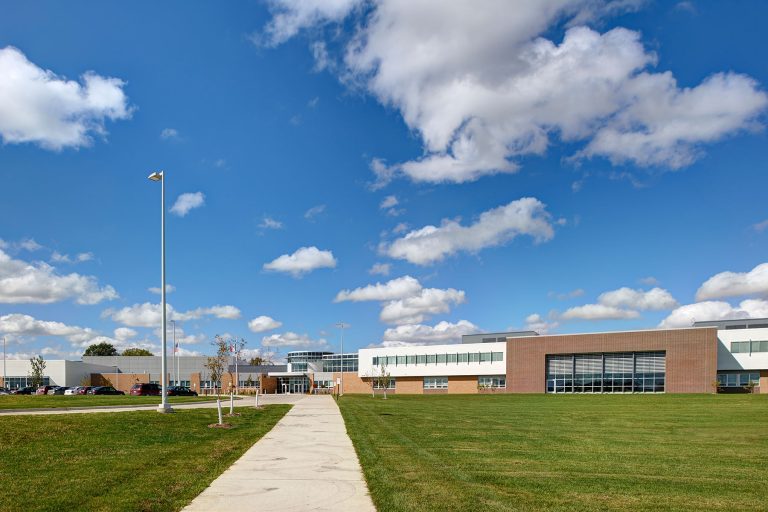 Overall exterior view of building