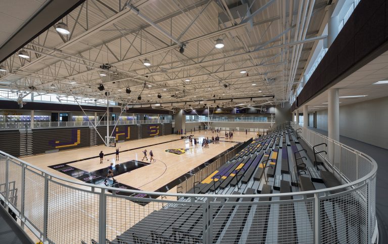 Gymnasium view from upper track