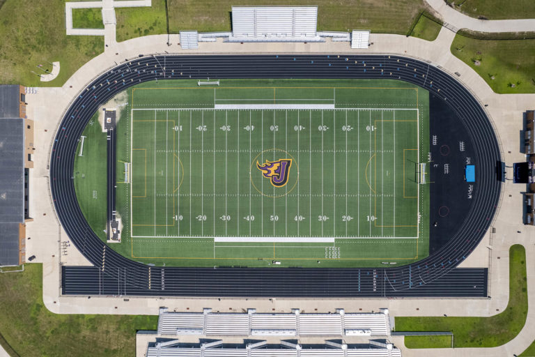 Photo of stadium from drone