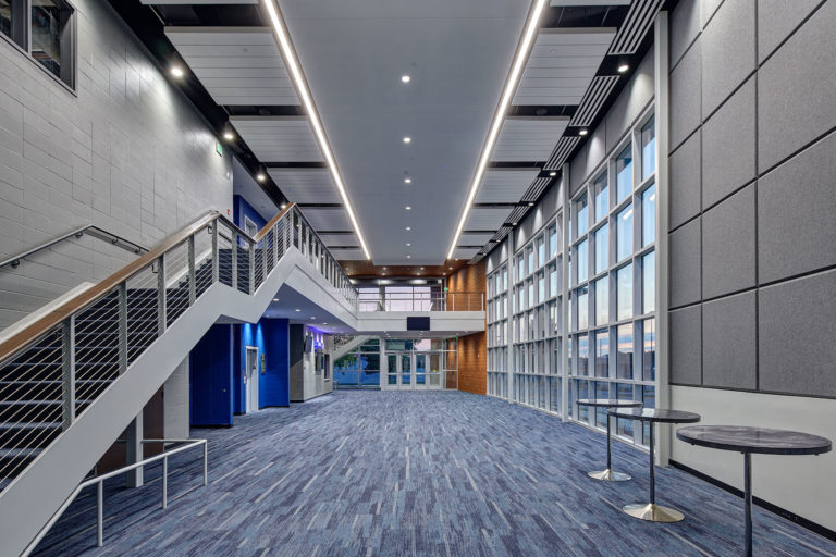 Interior looking down the lobby space