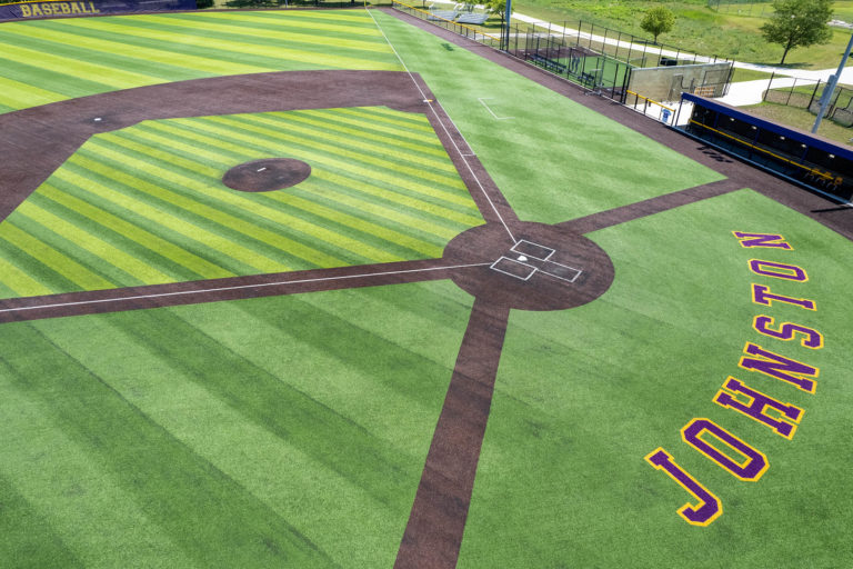 Drone photo of baseball and softball fields
