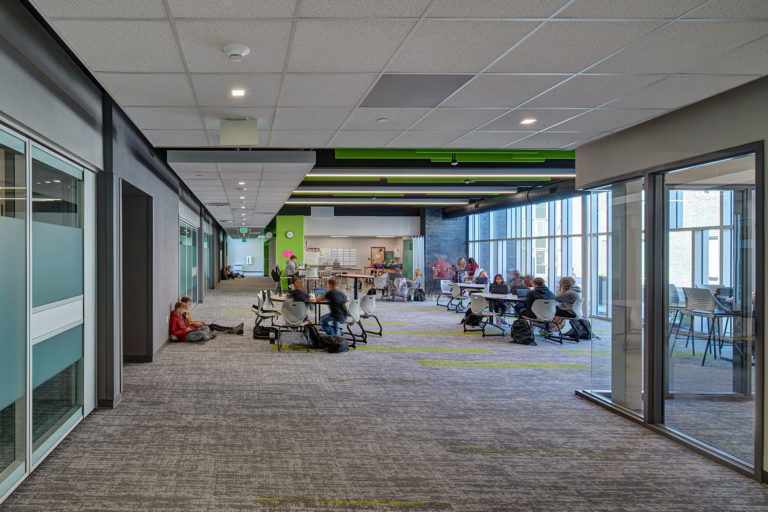 Interior Hallway with Collaboration Space